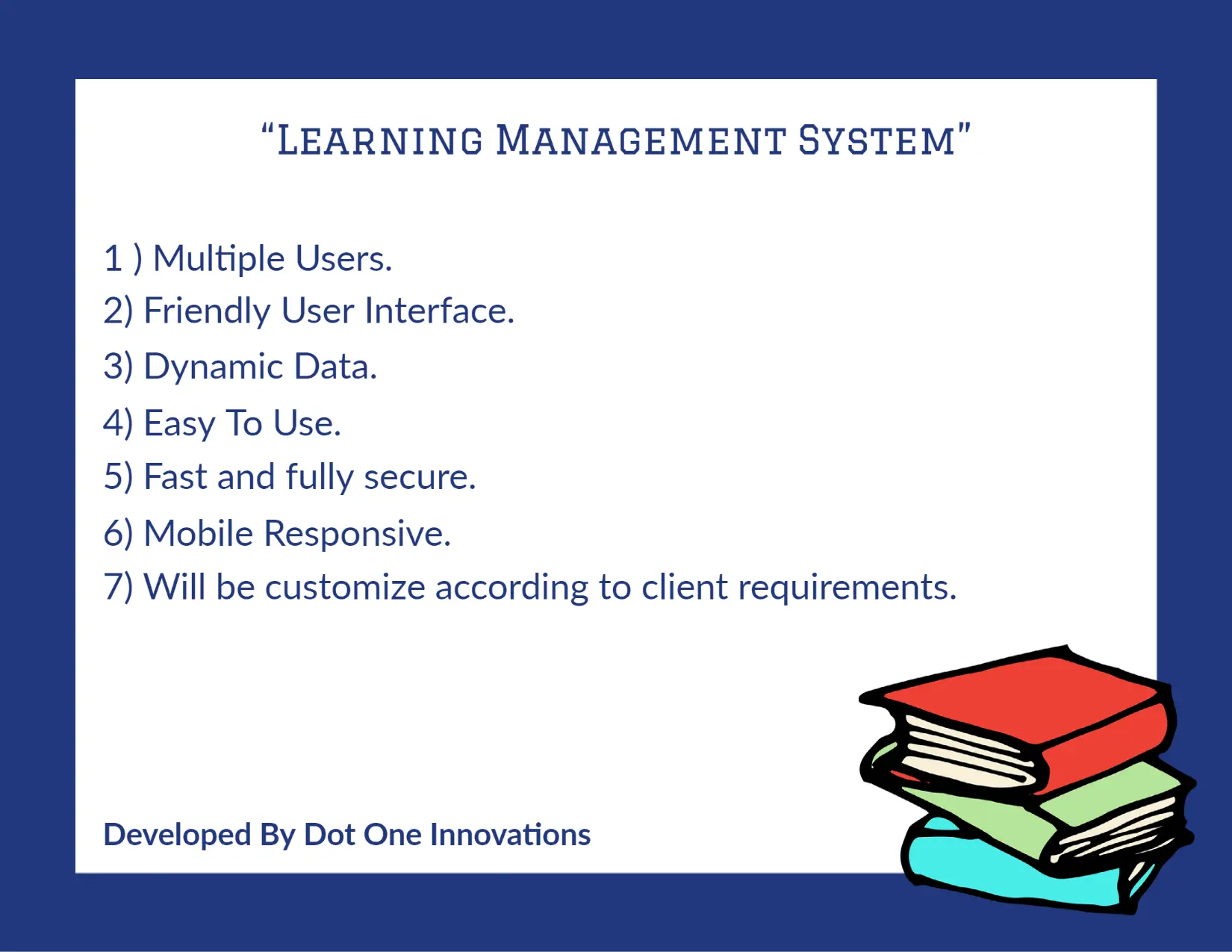Dot One Innovations top-notch projects.